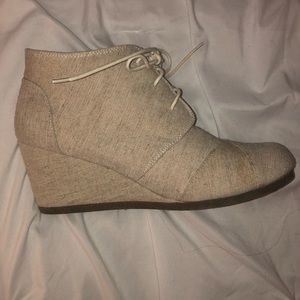 Beige wedges